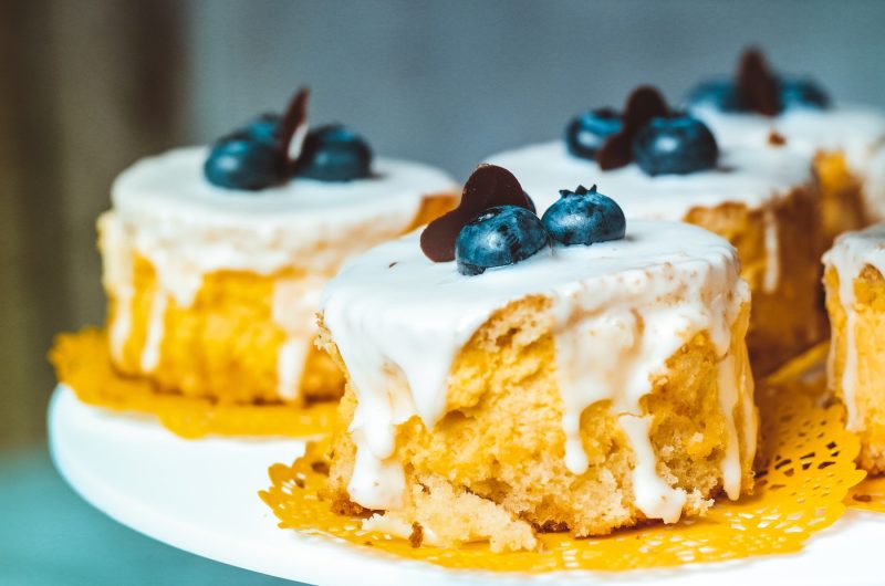 Blueberry Scones with Frosting 